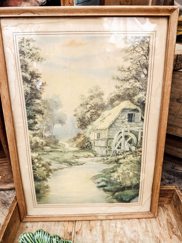 Framed cottage art