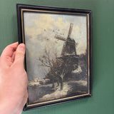 #936 Black 8x10 Frame with Brass Inlay - Moody Windmill Print