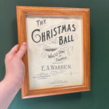 #940 Oak Framed Christmas Ball Invitation Print