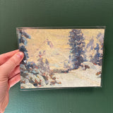 5x7 Snowy Mountain Scene Unframed Art Print