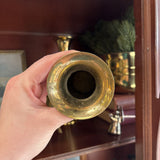 #946 Beautifully Textured Brass Vase - Made in India