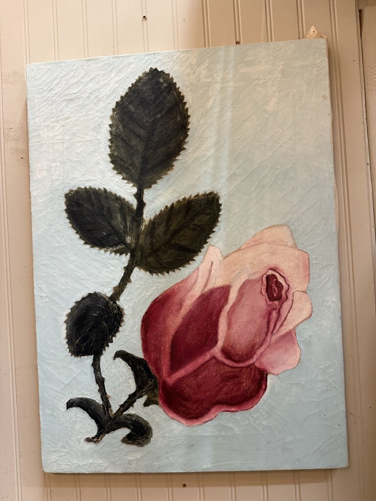 Rose painting on canvas 1957