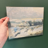 8x10 Snowed In Cabin Unframed Art Print