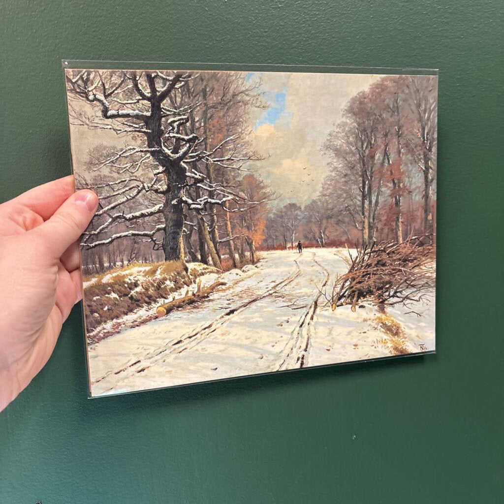 8x10 Trek Through The Snow Unframed Art Print
