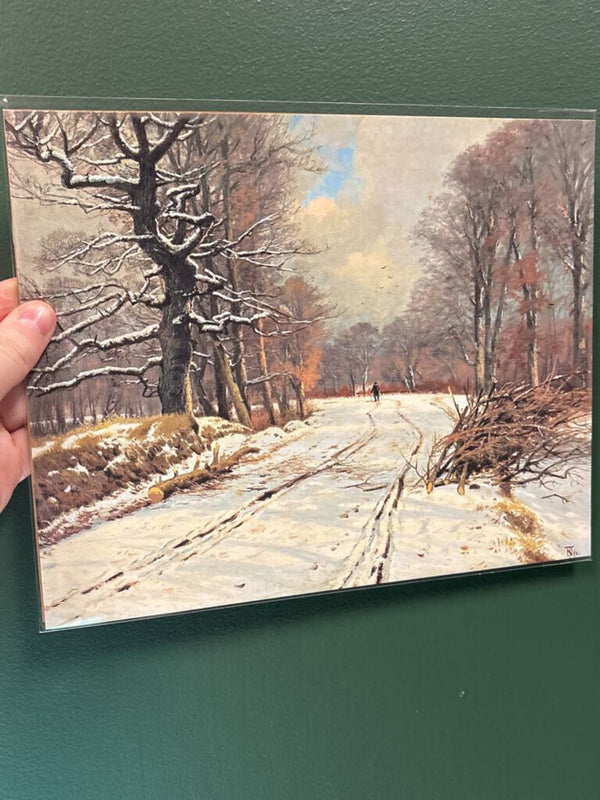 8x10 Trek Through The Snow Unframed Art Print