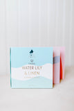 water lily and linen shower steamers