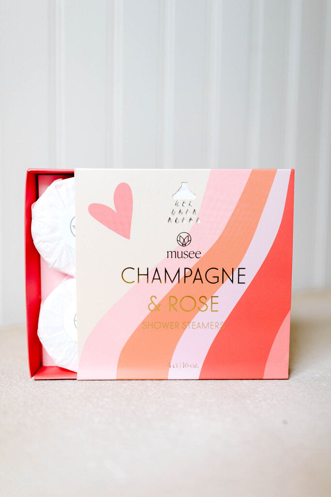champagne and rose shower steamers
