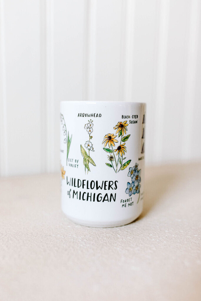michigan wildflowers mug