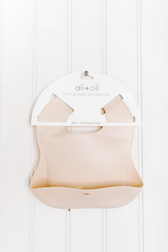 Silicone Baby Bib - Sand