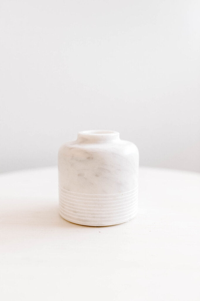 white marble vase