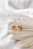 Brass Flower Earrings