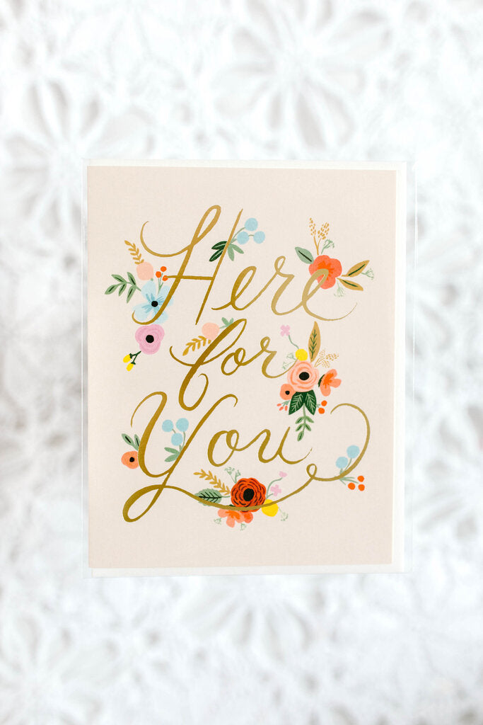floral here for you card