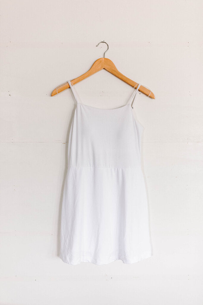 white yoga dress