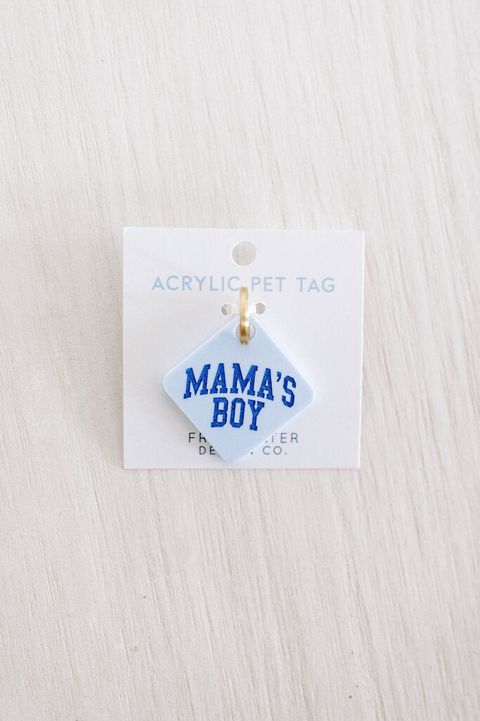 mama's boy pet tag