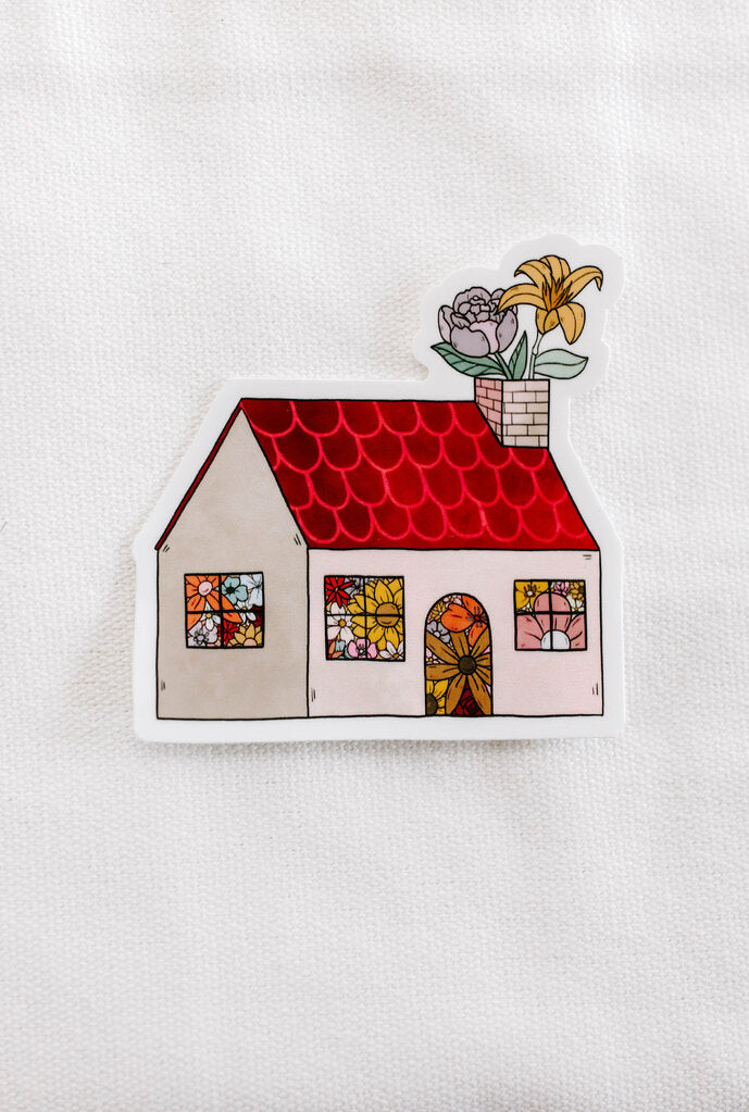 house floral sticker