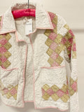 green and pink quilt jacket