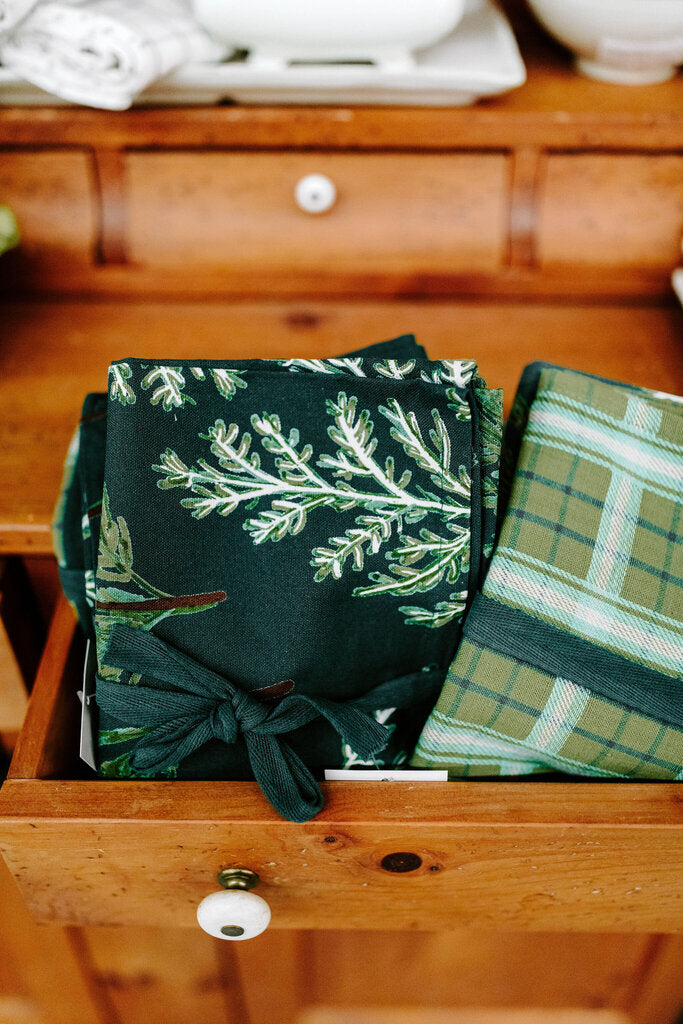 juniper sprig dish towel set