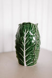 hand painted stoneware cabbage vase