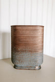 large textured ombre metal container