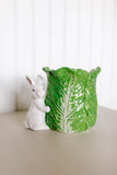 Green Cabbage Container with Bunny