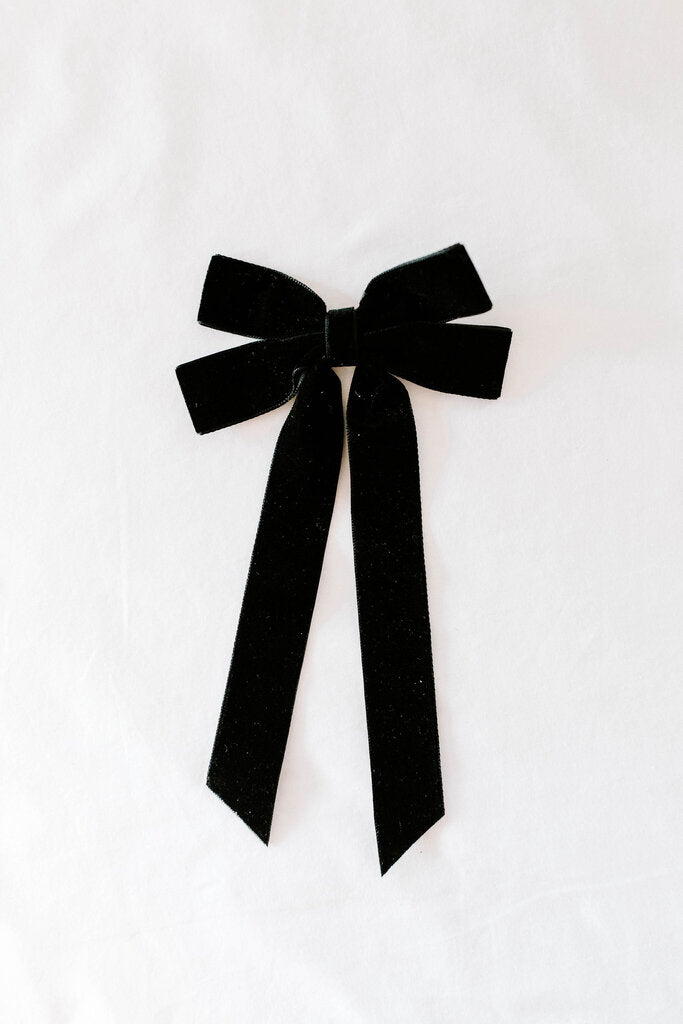 small black velvet hair bow
