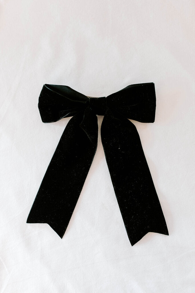 black barrette bow